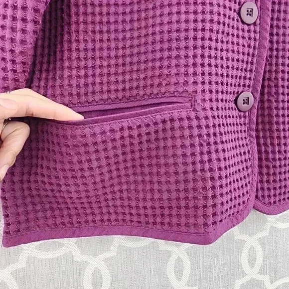 NWOT Cabela's Textured Button Purple Women's Blazer 2XL - Picture 6 of 9